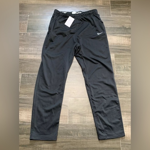 NEW Nike Therma Men's Small Therma-FIT Open Hem Fitness Pants - Black/White - Picture 3 of 10